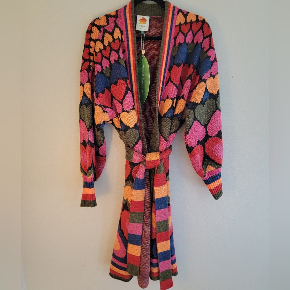 FARM Rio Multicolor Long Cardigan - Picture 2 of 8